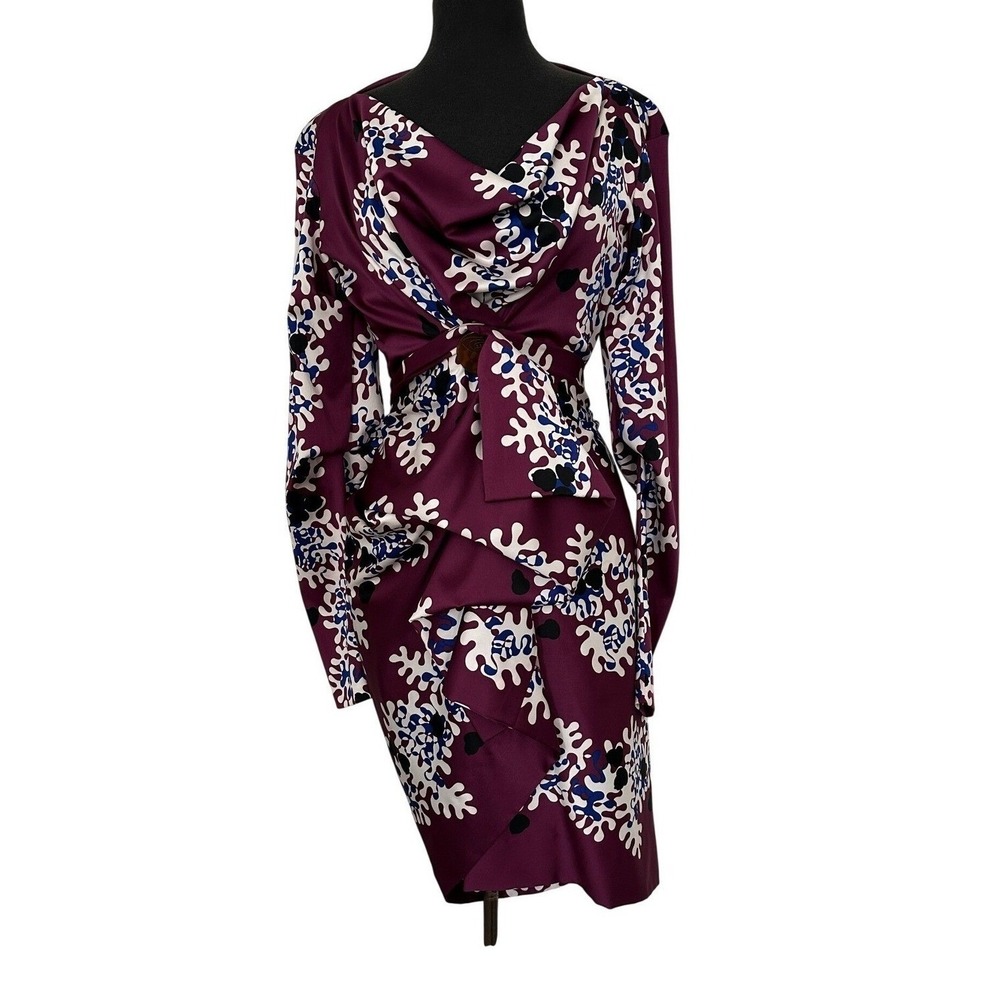 Vintage Vivienne Westwood Dressed to Scale 1998 Asymmetric Dress UK14 Orb Button
